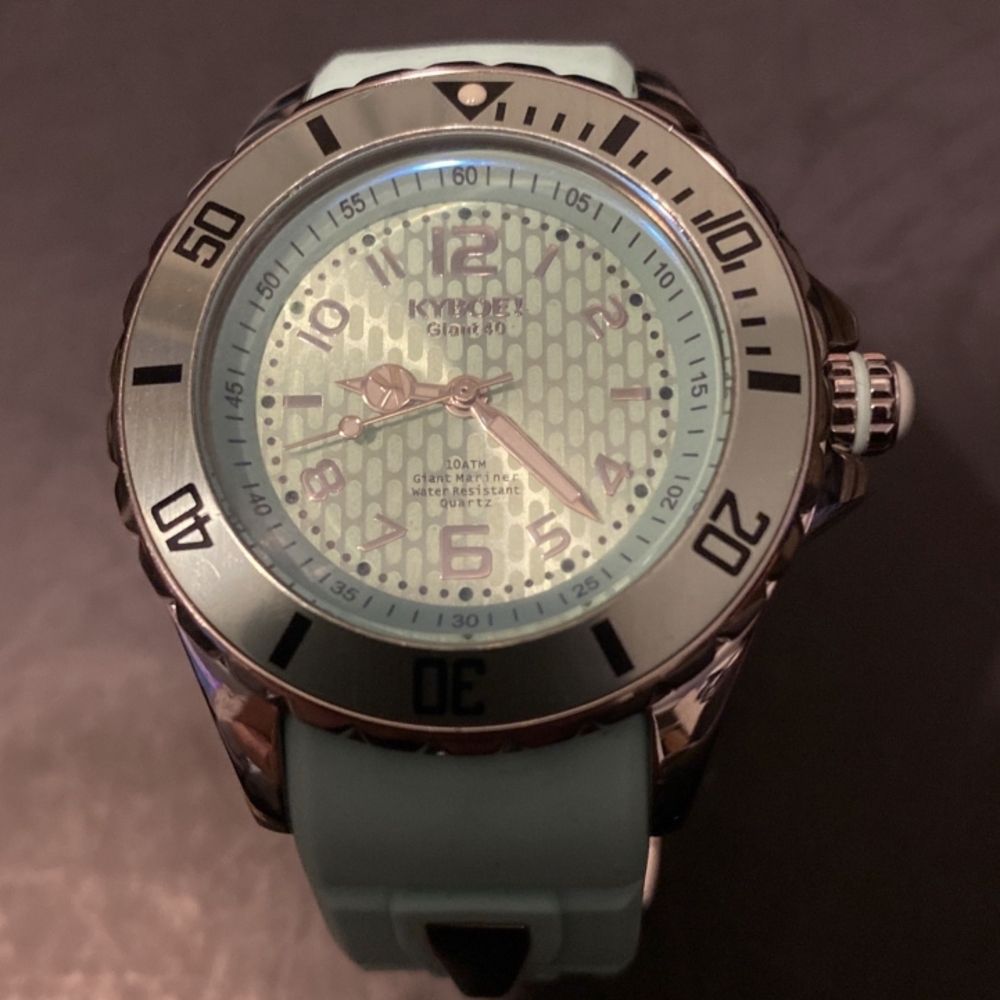 KYBOE! Brand New Woman’s Mint Silicone & Silver Watch *NWT*